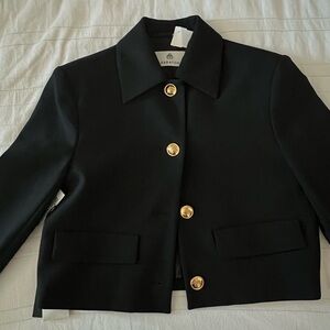 NWT ARITZIA Black Jacket with Gold Buttons